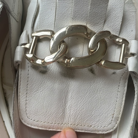 Zara White Fringe Loafers - Picture 7 of 7